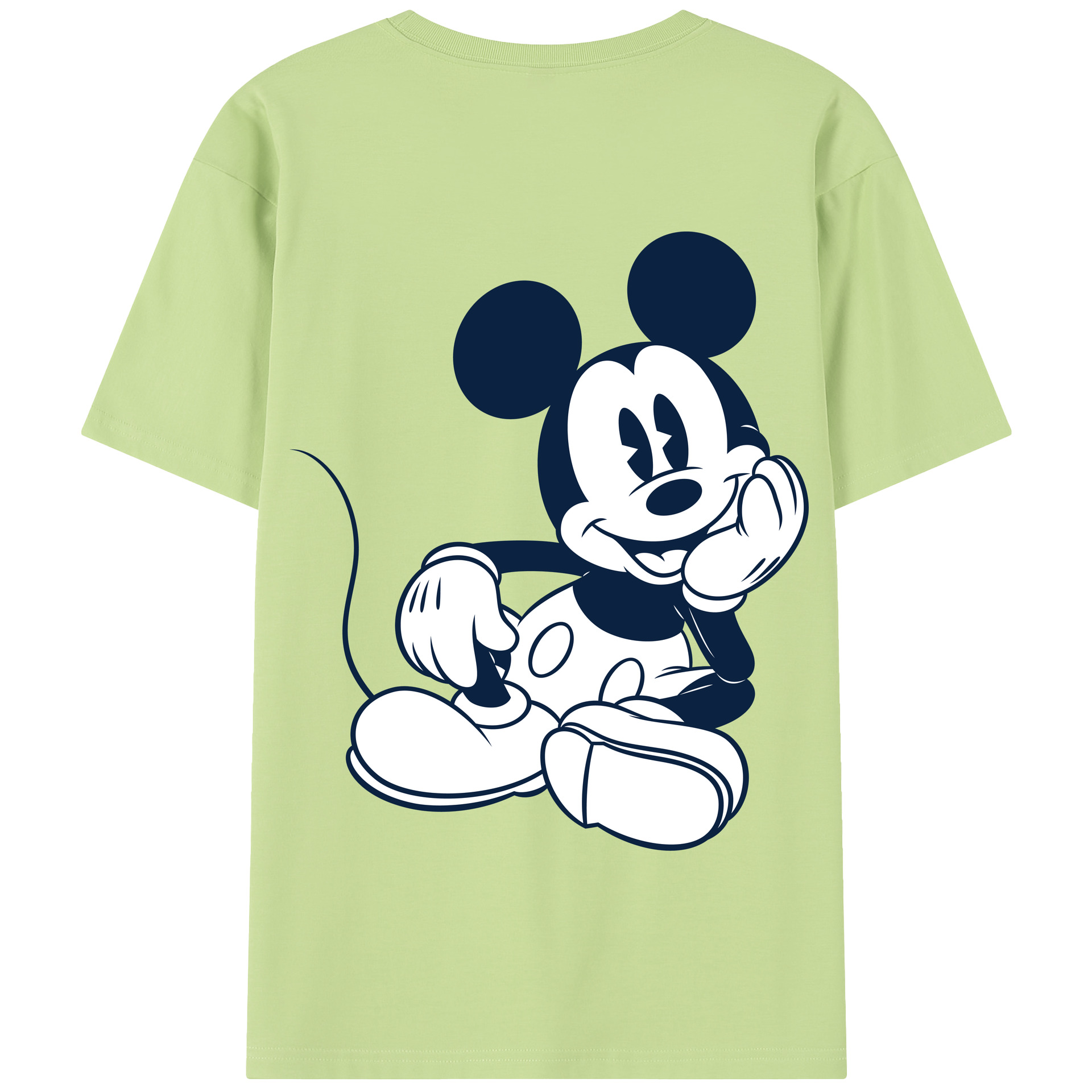 （画像用） ミッキーマウス Mickey Mouse 綿100％半袖Tシャツ（背面プリント）
